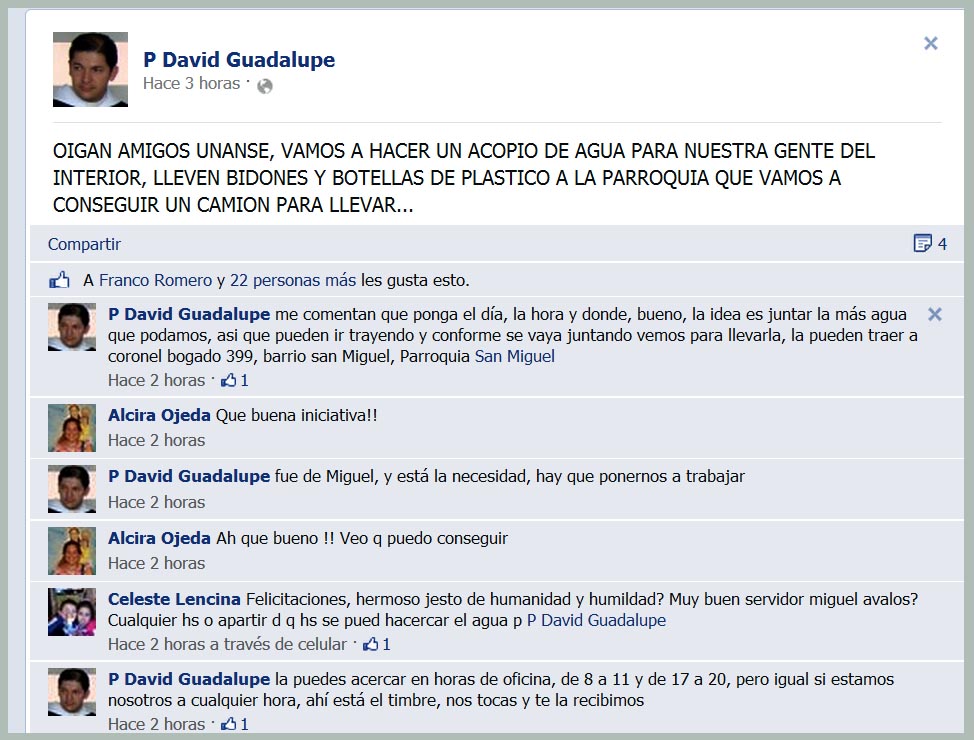 Facebook del Padre David Guadalupe.