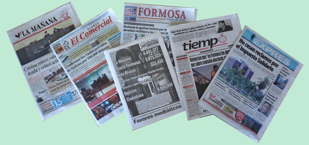 Tapa de los seis diarios de Formosa.