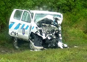 Dos policías y un hombre de Ibarreta mueren en la Ruta 81, al chocar de frente dos camionetas Toyota