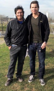 Con Fernando Redondo, en Argentinos Juniors.