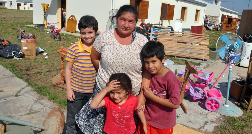 Familia del barrio Obrero, reubicada.