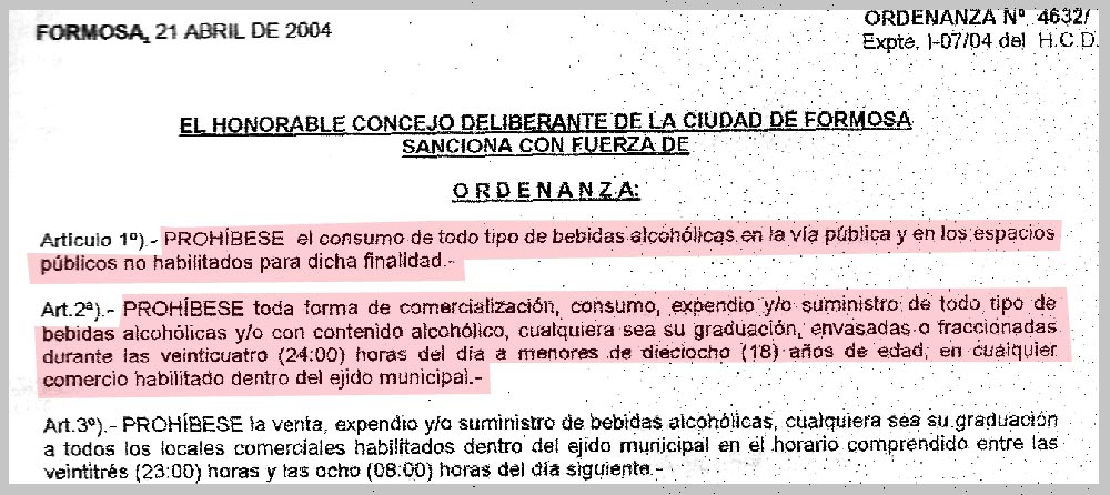 La ordenanza que regula la noche data del año 2004.