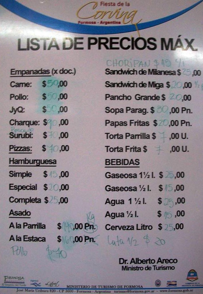 Los "precios cuidados" o sugeridos para este fin de semana en el evento de Herradura.