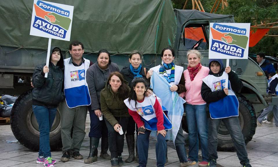 Caras felices. La solidaridad puso su mejor rostro.