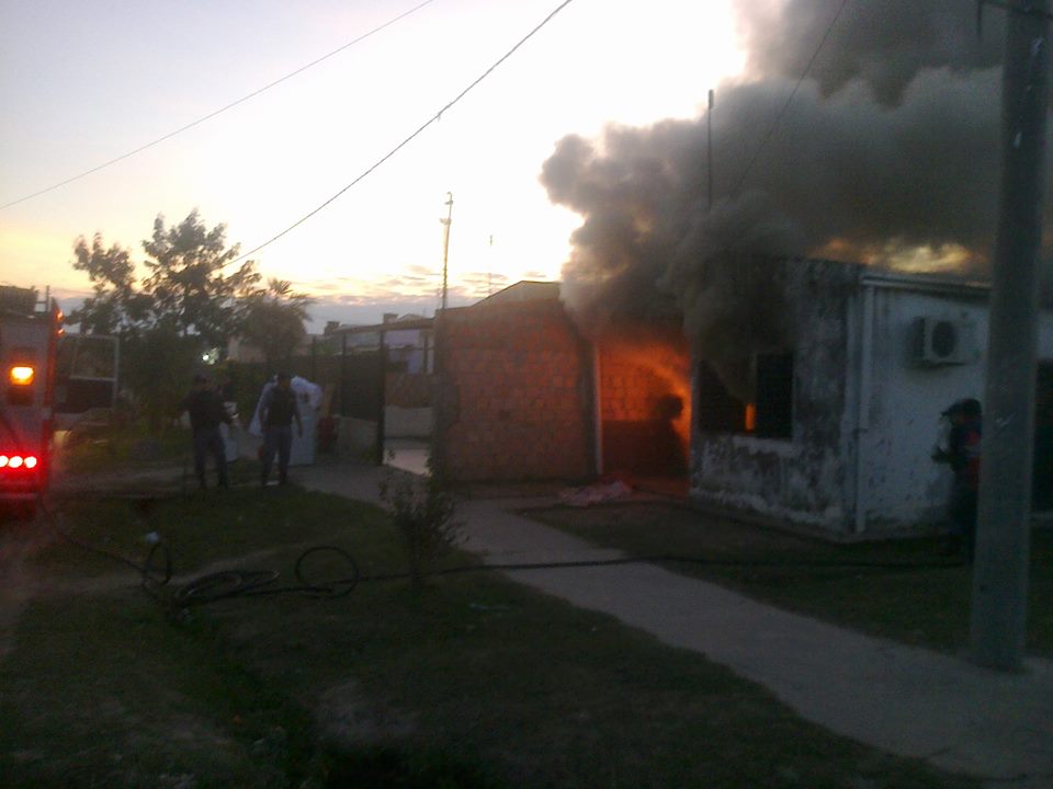 Se incendió una casa del República Argentina