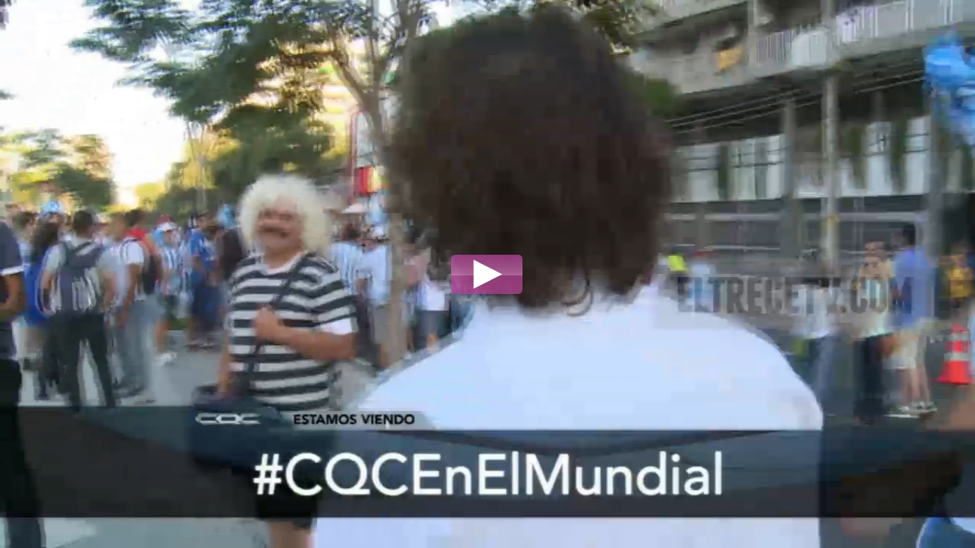 Pinocho llevó su pelo al viento a Brasil, para ver al equipo de Sabella. No podía faltar!!!
