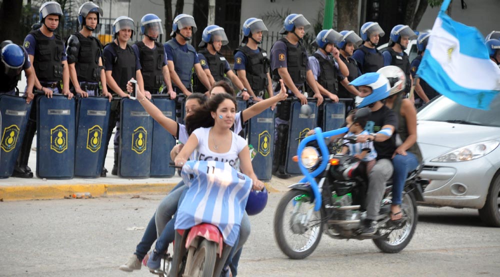 Festejo custodiado en 25 de Mayo y San Martín.
