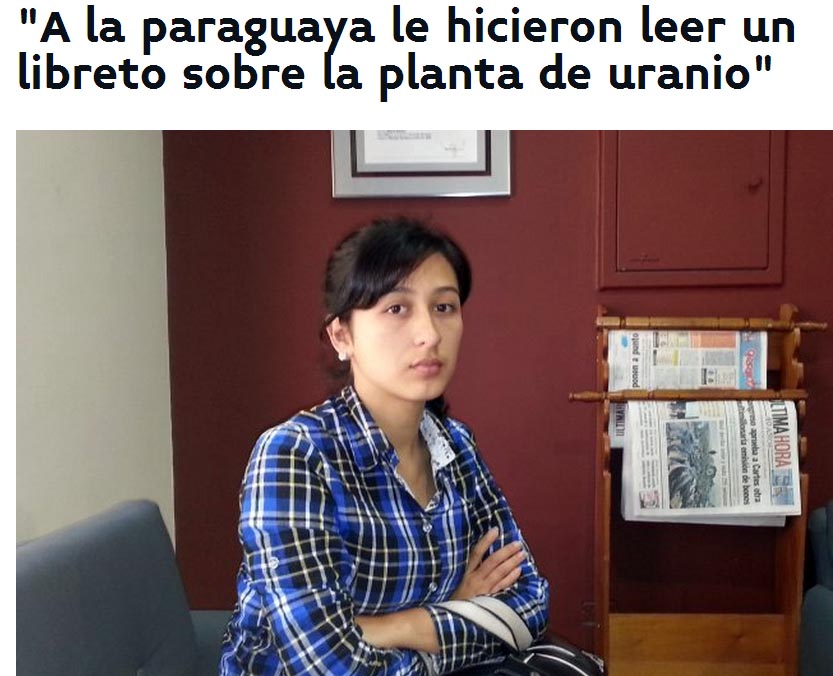 Evangelina Arguello, estudiante paraguaya que le responde a su compatriota, Paloma Machaín, sobre la planta de uranio en Formosa. Foto: ÚH.
