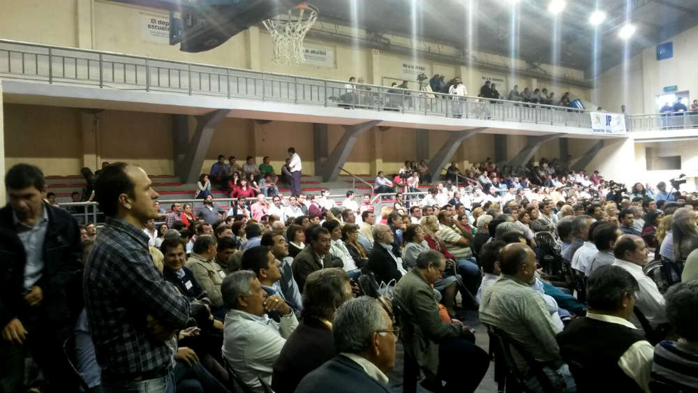 En el Congreso de hoy, no participaron las tradicionales barras de las agrupaciones gildistas.