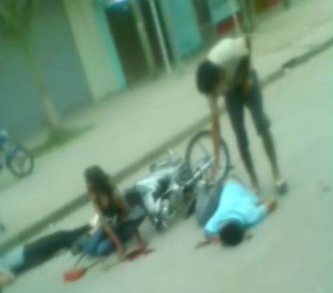 El momento del atraco.