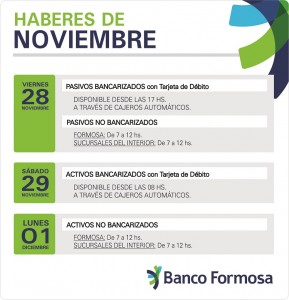 Haberes de NOVIEMBRE