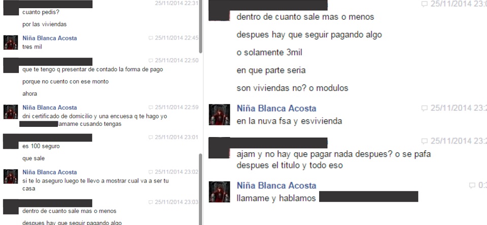 Las charlas de la mujer en la red social facebook