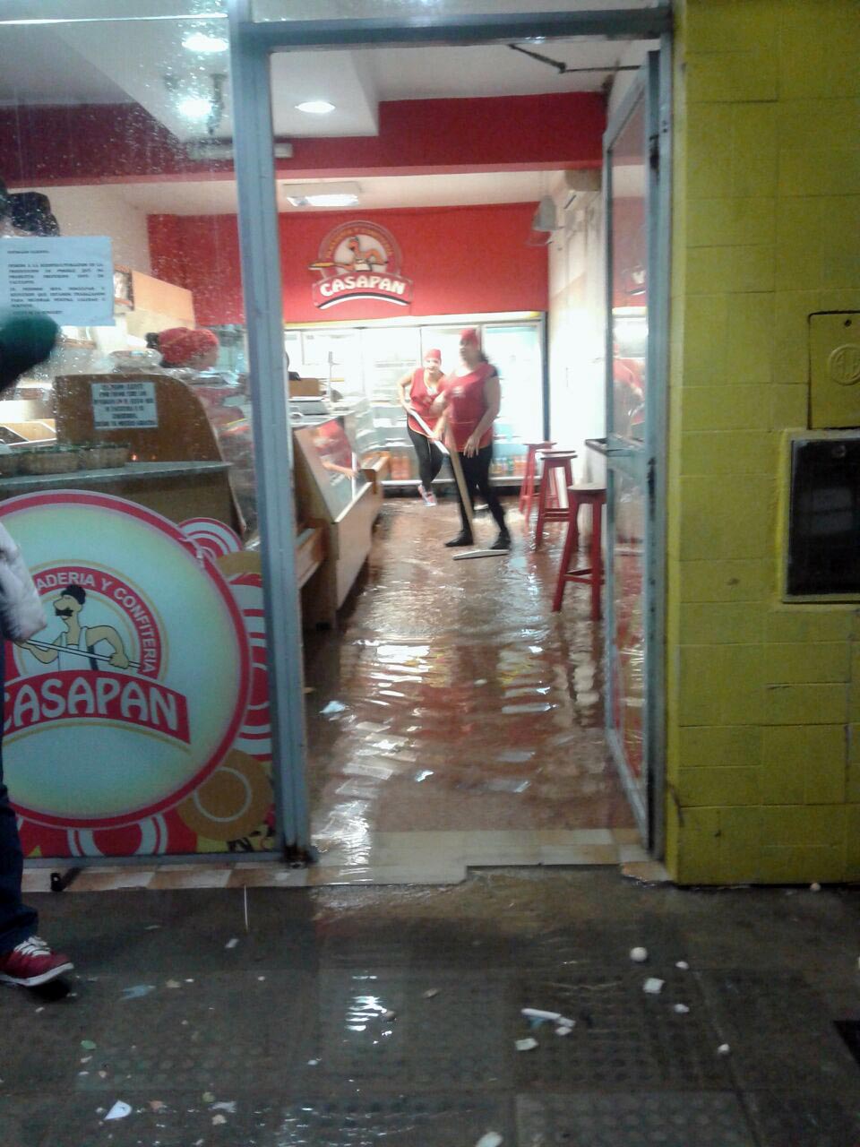 Primeras fotos del temporal de viento y agua en la ciudad