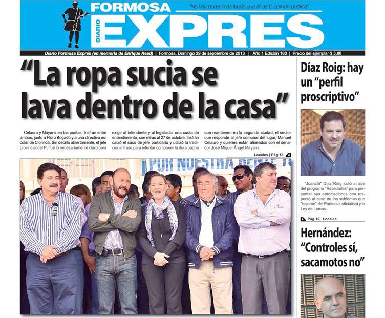 Tapa diario Expres de septimbre del 2013