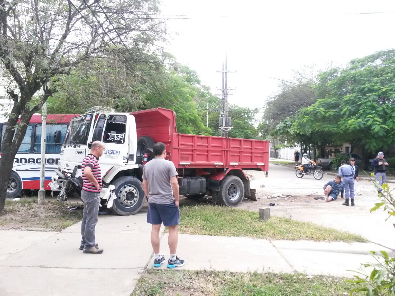 Accidente en Sarmiento y Brandsen