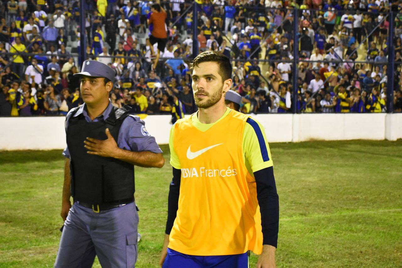 Fernando Gago, ayer en el entrenamiento en el Antonio Romero.