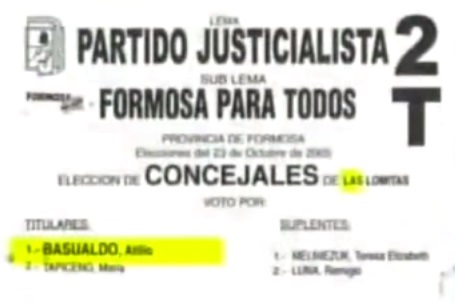 Basualdo ya fue concejal años atrás.