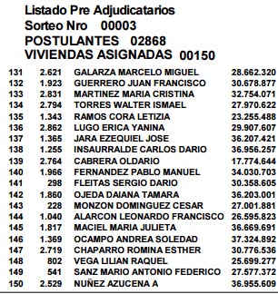 Grupo 6, primeros ganadores