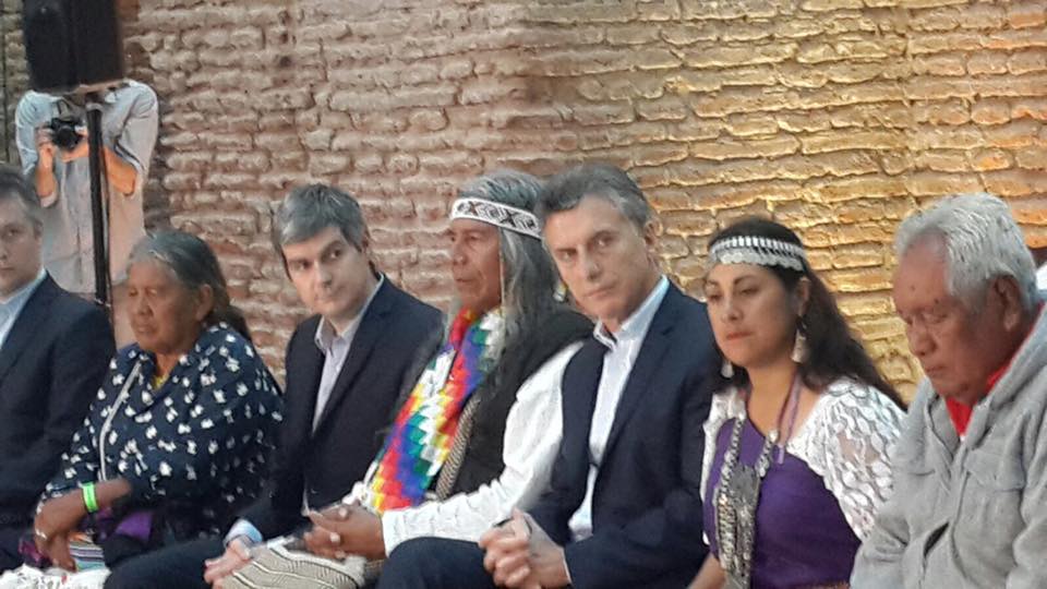 Macri recibió a Félix Díaz y comunidades aborígenes en Casa Rosada