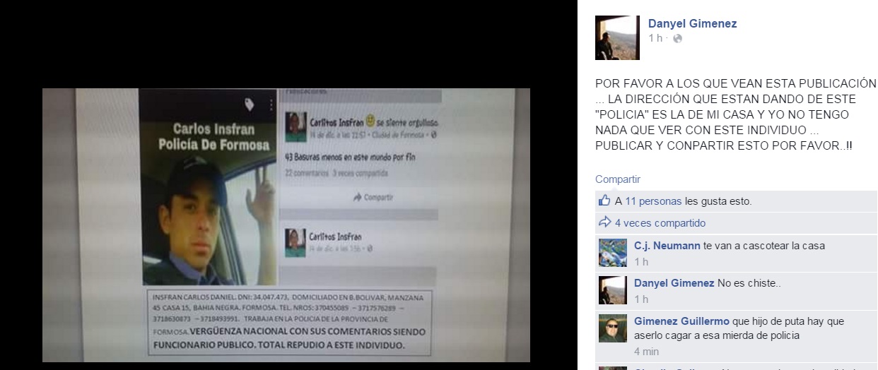 policia aclaracion