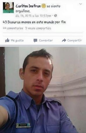 Pasan a disponibilidad a policía formoseño por “inadecuado” comentario sobre muerte de gendarmes