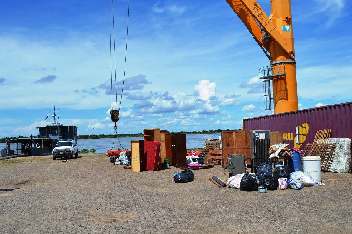 Inundados paraguayos cruzaron hacia Formosa para alojarse en centros de evacuación