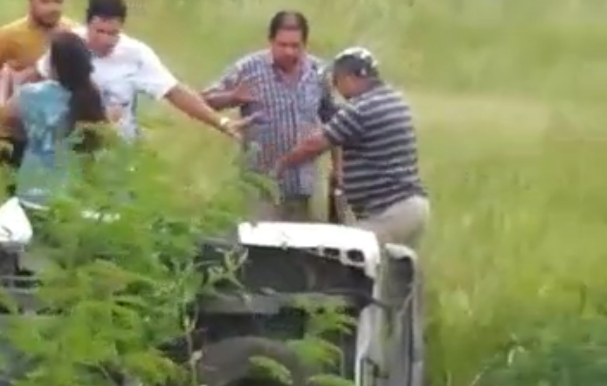 Captura de video del momento del procedimiento de la Policía Federal
