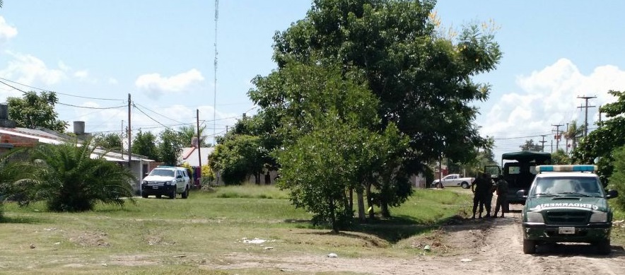 En éste lugar fue el operativo de GN. También aquí se produjo la amenaza a los periodistas.