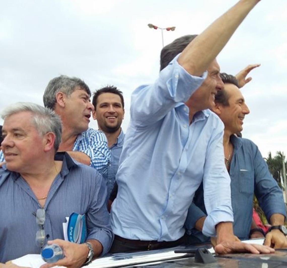 Bértoli acompañó a Macri en su visita de campaña a Formosa. Aquí, junto a Buryaile, Naidenoff y Recalde.