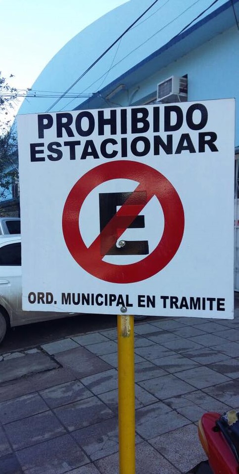 prohibido estacionar