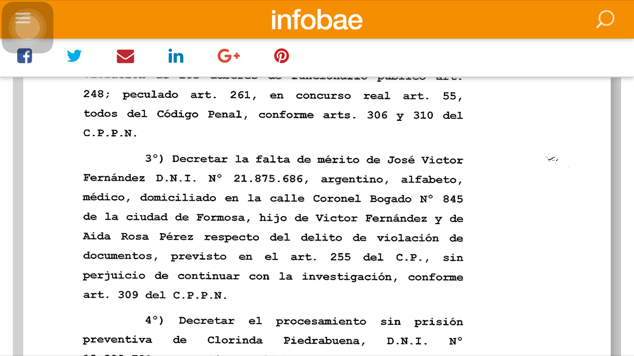 El ex director del Pami-Formosa negó el procesamiento; aquí la resolución