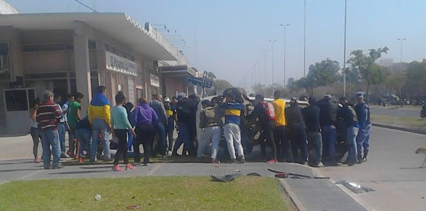 Accidente en la Gutnisky, frente a El Pajarito