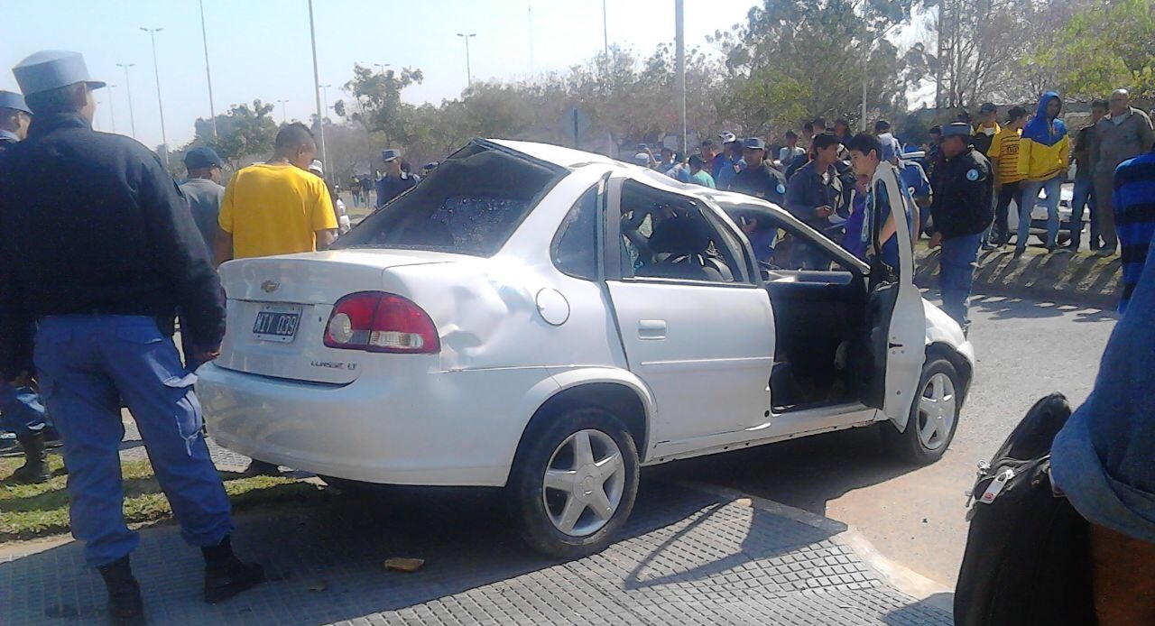Accidente en la Gutnisky, frente a El Pajarito