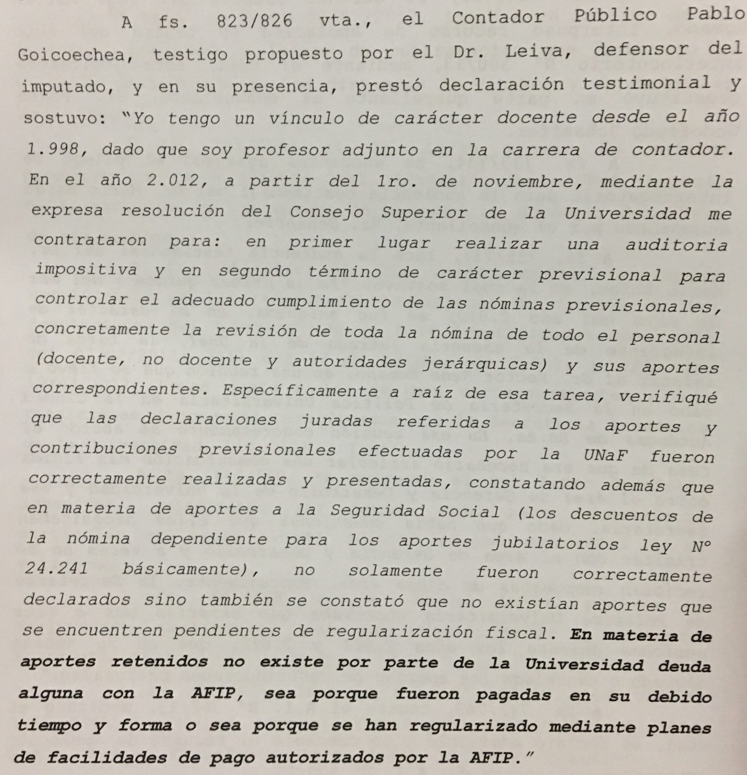 Detalles del expediente que terminó con el procesamiento del rector Romano