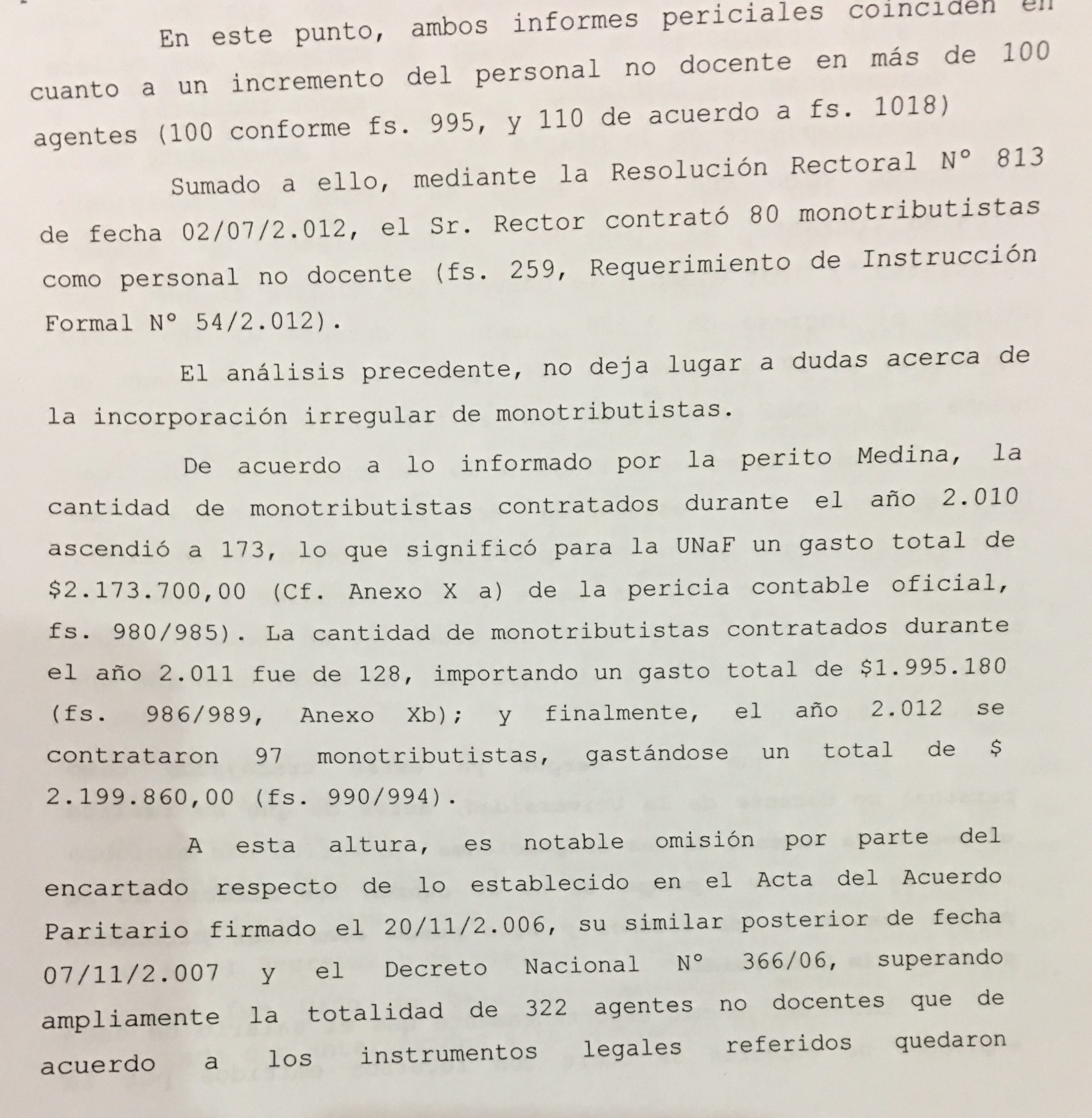 Detalles del expediente que terminó con el procesamiento del rector Romano