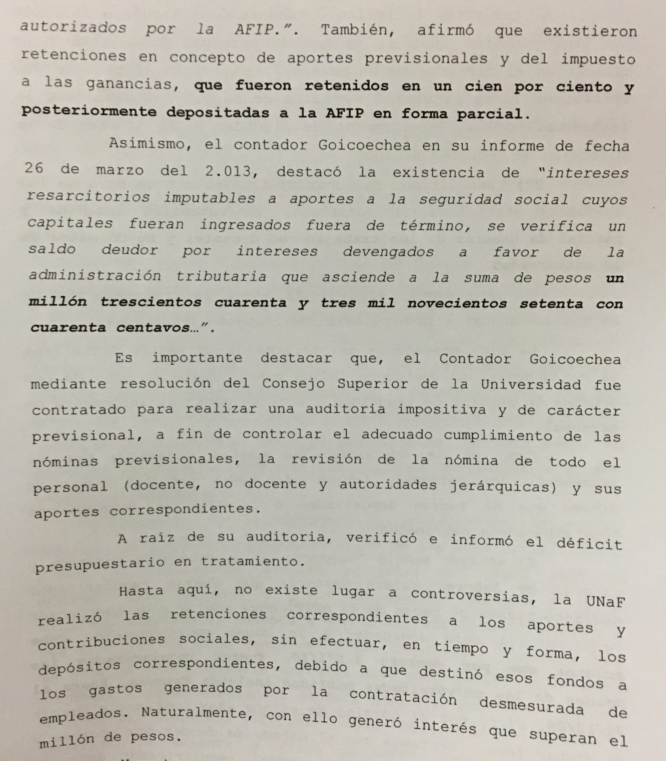 Detalles del expediente que terminó con el procesamiento del rector Romano