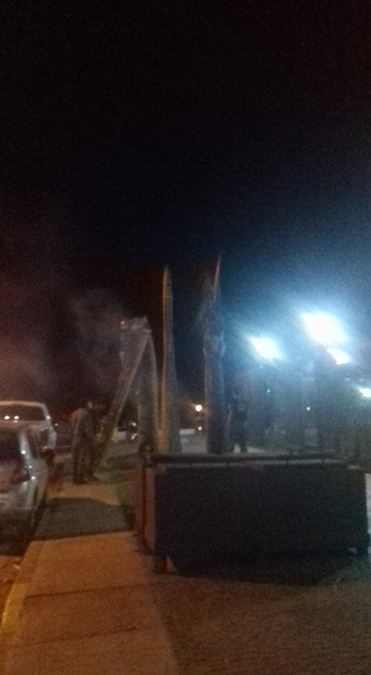 Incendio de palmeras frente a las «Torres Costanera» (video)