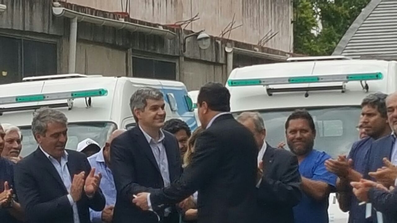 El ministro de Desarrollo Humano de Formosa, José Luis Décima, participó del acto junto al Jefe de Gabinete, Marcos Peña.