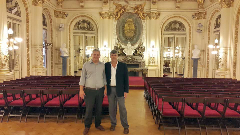 El ministro Buryaile junto a Adrián Malgarini en Casa Rosada.