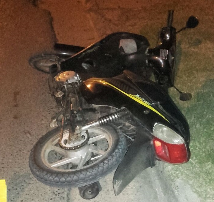 moto choque anoche