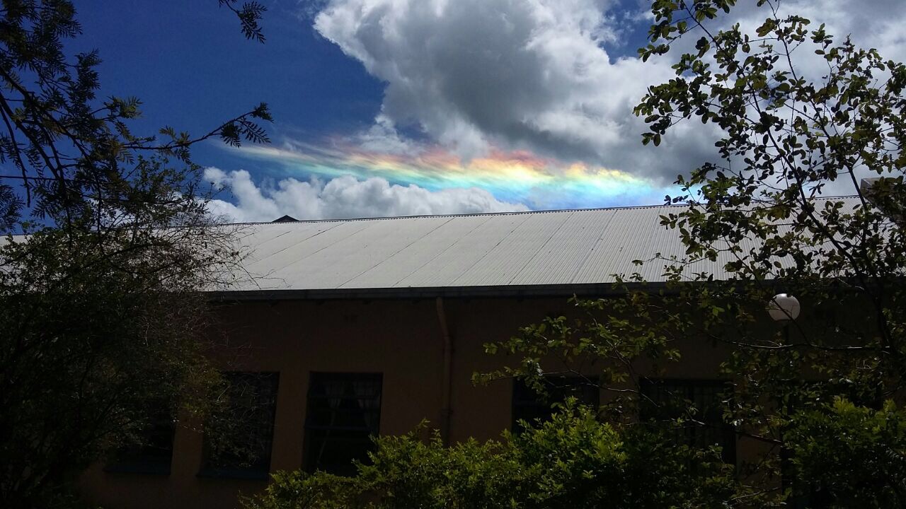 Maravillosa naturaleza: irisdencia o arco iris de fuego en la zona de Laguna Blanca y Clorinda