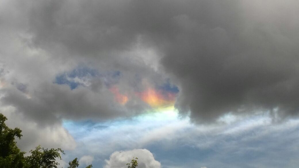 Maravillosa naturaleza: irisdencia o arco iris de fuego en la zona de Laguna Blanca y Clorinda
