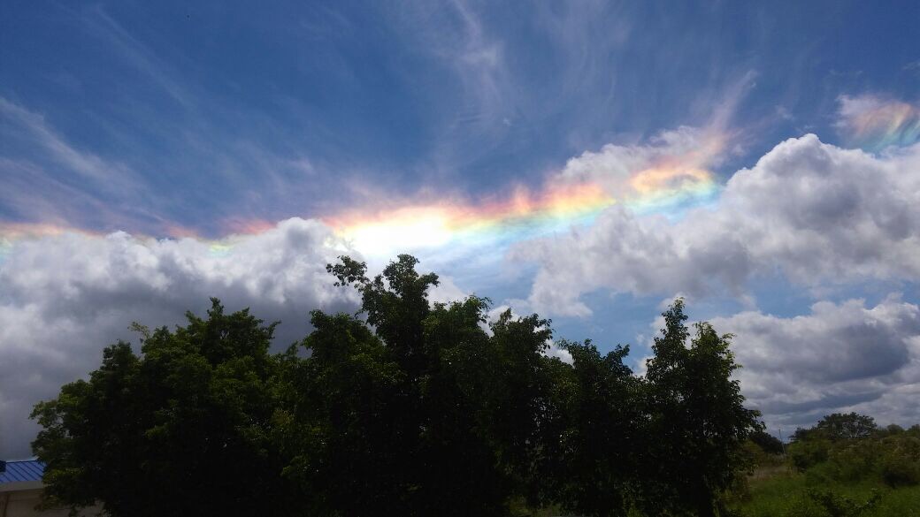 Maravillosa naturaleza: irisdencia o arco iris de fuego en la zona de Laguna Blanca y Clorinda