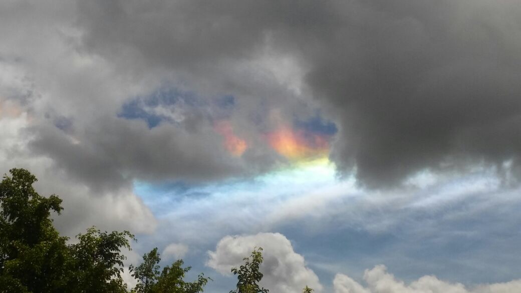 Maravillosa naturaleza: irisdencia o arco iris de fuego en la zona de Laguna Blanca y Clorinda