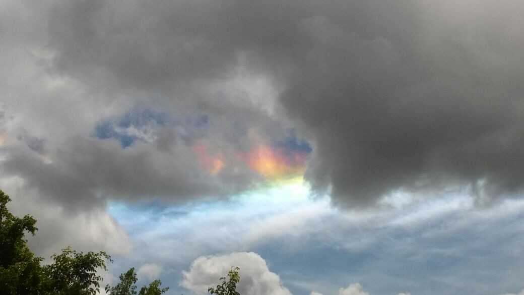 Maravillosa naturaleza: irisdencia o arco iris de fuego en la zona de Laguna Blanca y Clorinda