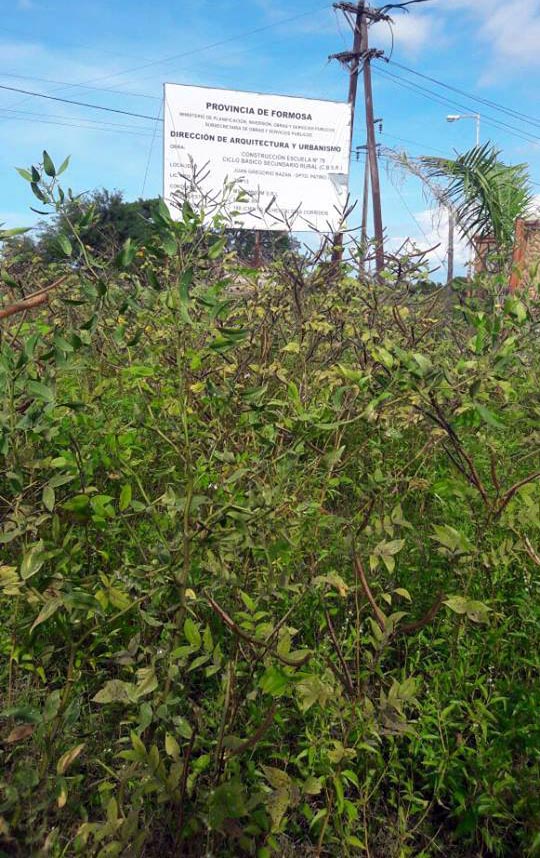 Piden que terminen una escuela, «hoy abandonada», que comenzó a construirse en el 2011