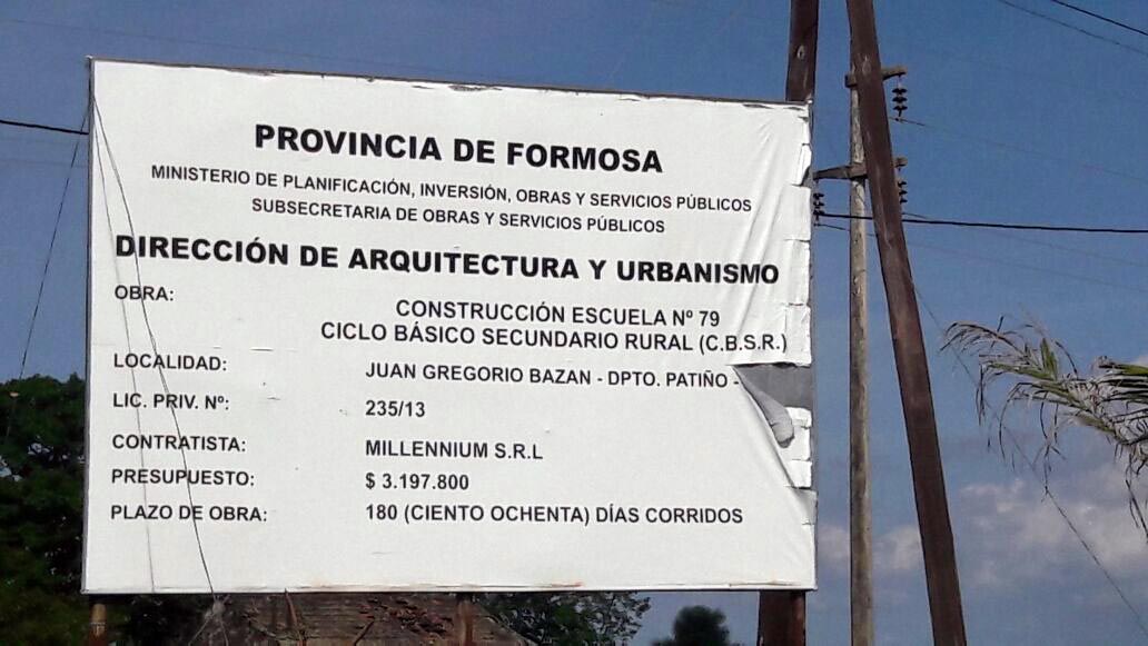 Piden que terminen una escuela, «hoy abandonada», que comenzó a construirse en el 2011