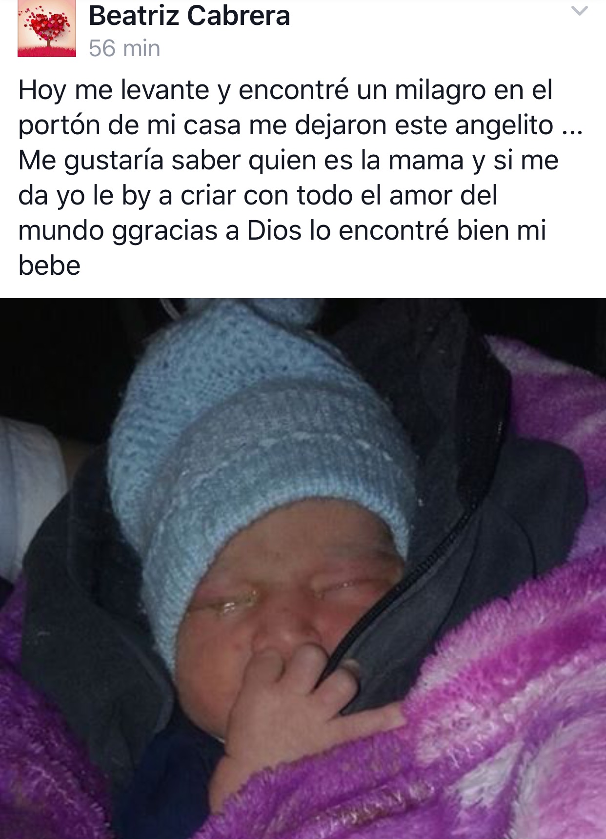 Encontraron un bebé abandonado en Villa del Carmen