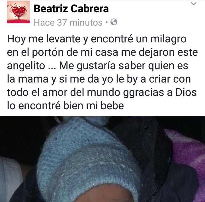 Carta a la madre que abandonó un hijo en Villa del Carmen