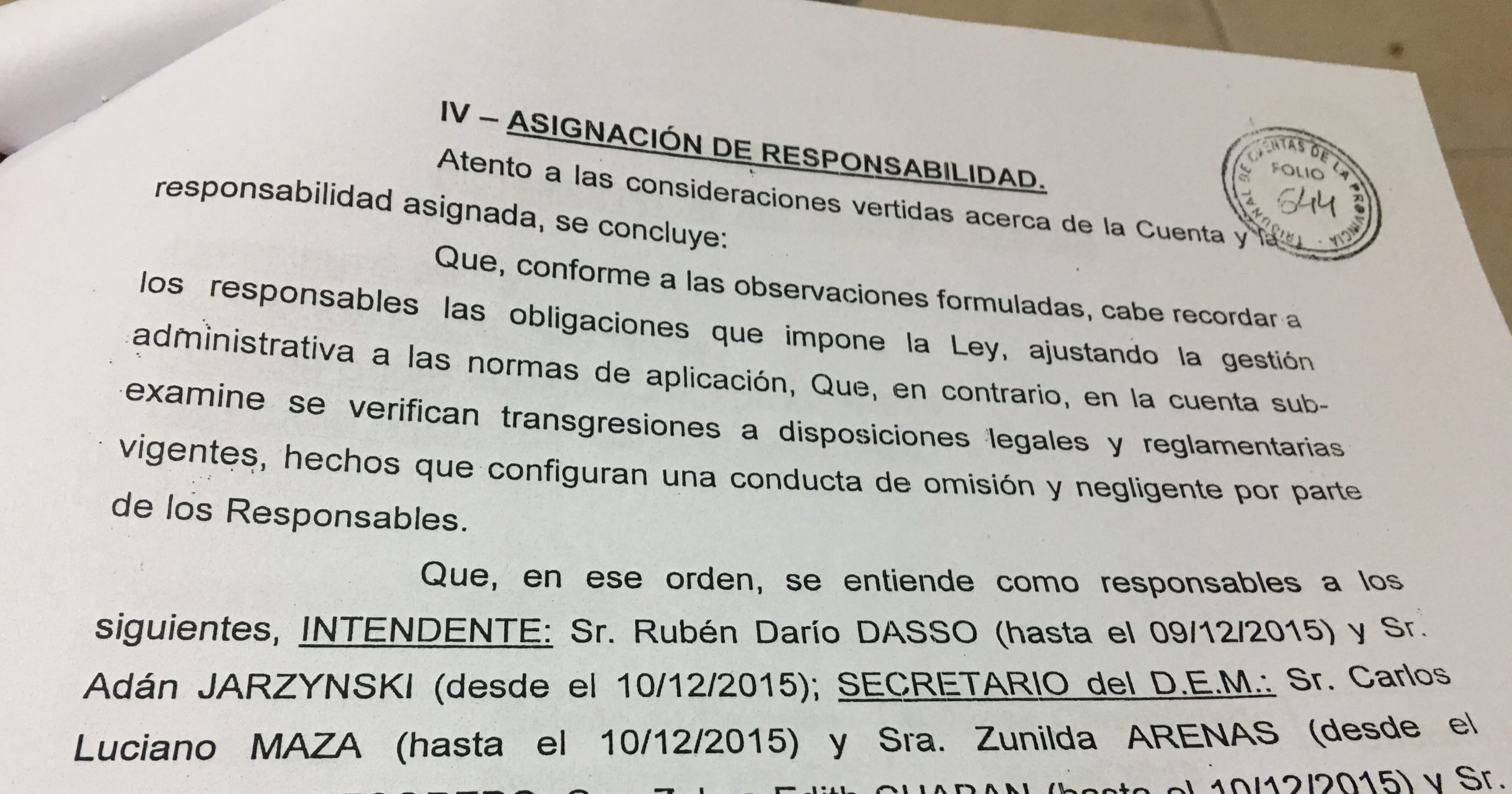 Intendentes de Ibarreta y Laguna Yema denunciados por no rendir millones de pesos